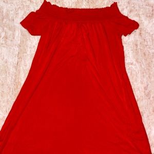 💗 3/$20 red off the shoulder shift dress